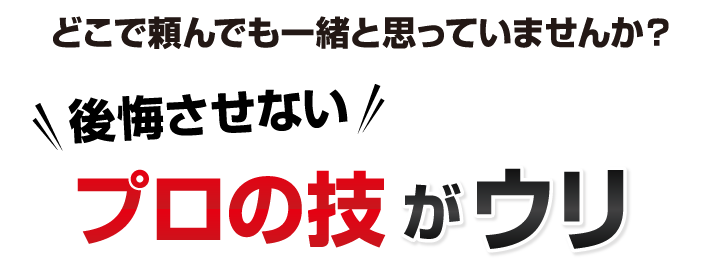 プロの技がウリ